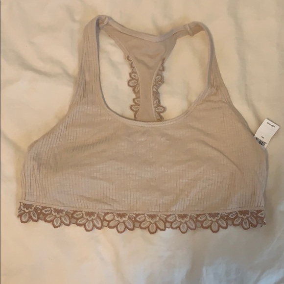 aerie Other - NWT Aerie Cotton Blend Cream Bralette-Lg